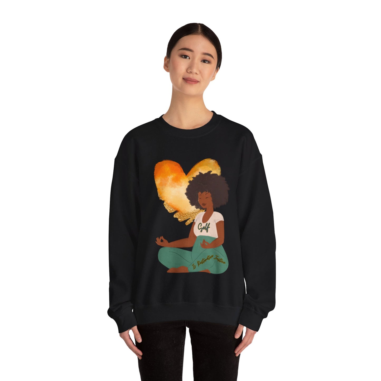 Self Love is Restorative Justice Unisex Heavy Blend™ Crewneck Sweatshirt