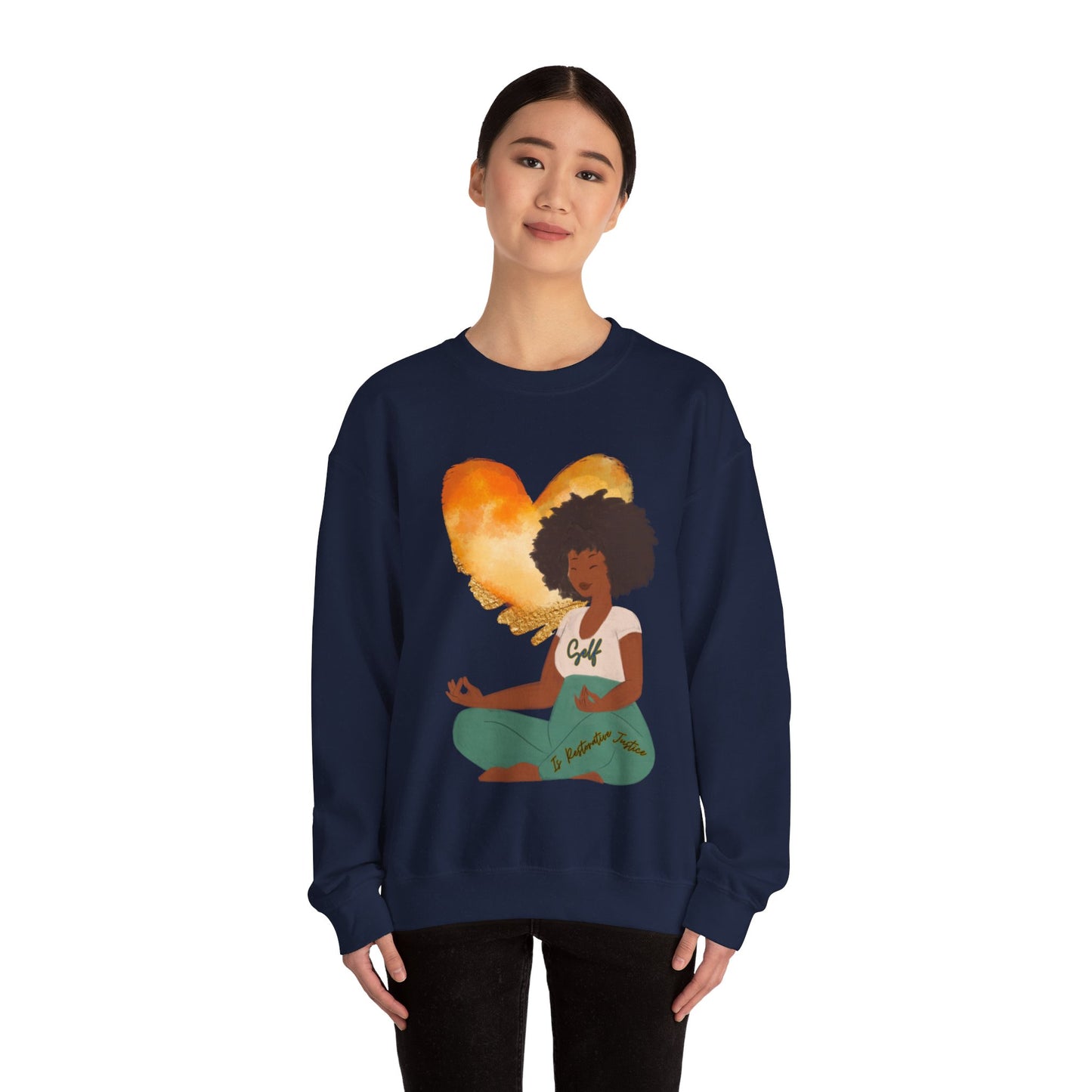 Self Love is Restorative Justice Unisex Heavy Blend™ Crewneck Sweatshirt