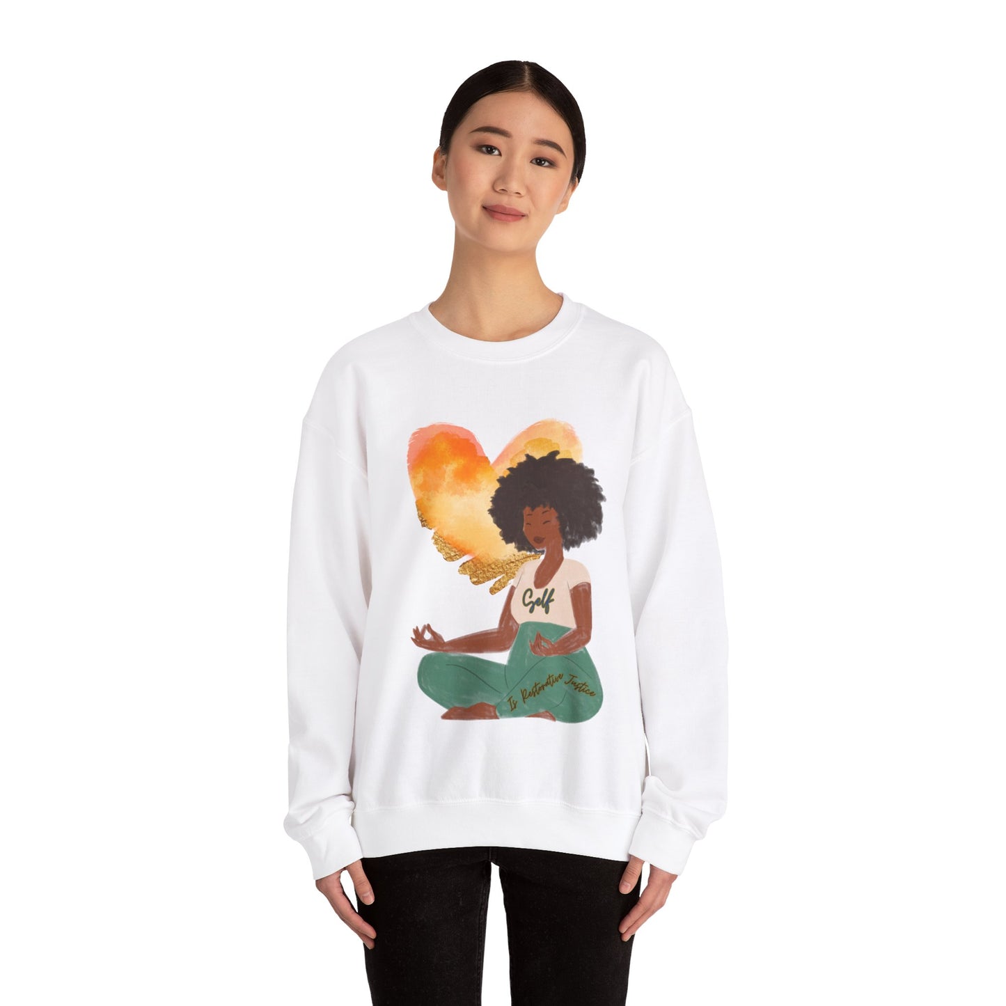 Self Love is Restorative Justice Unisex Heavy Blend™ Crewneck Sweatshirt