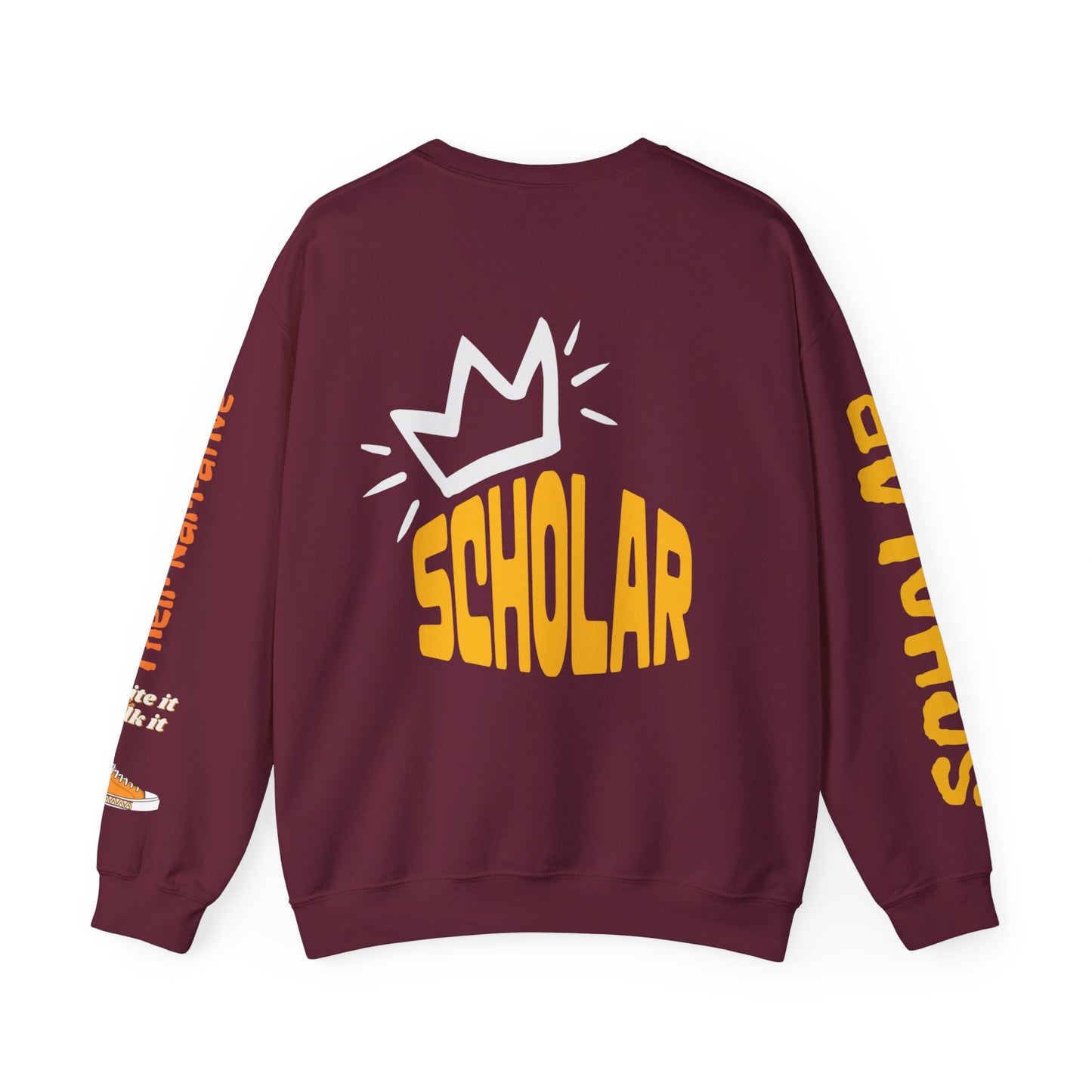 Adult Unisex Heavy Blend Crewneck Sweatshirt Our Children Should be Scholars of Their Own Narrative™