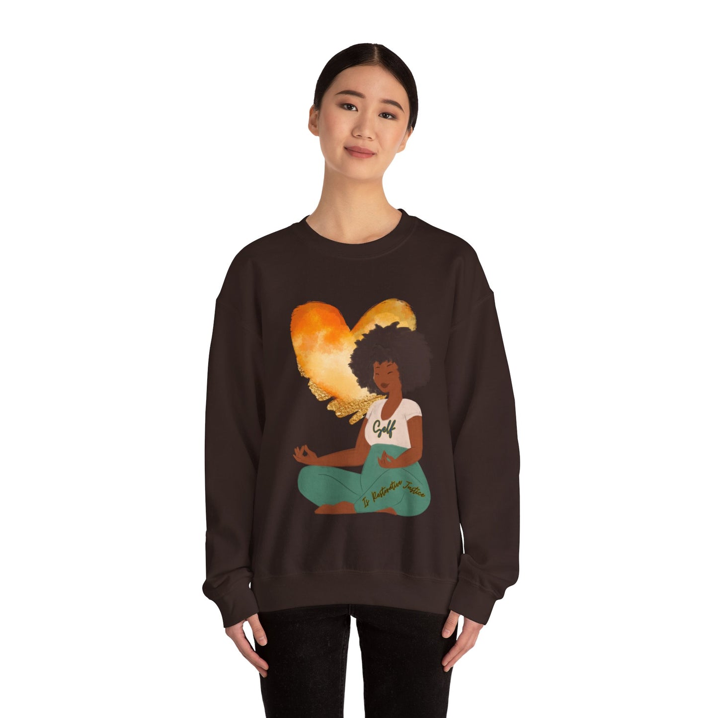 Self Love is Restorative Justice Unisex Heavy Blend™ Crewneck Sweatshirt