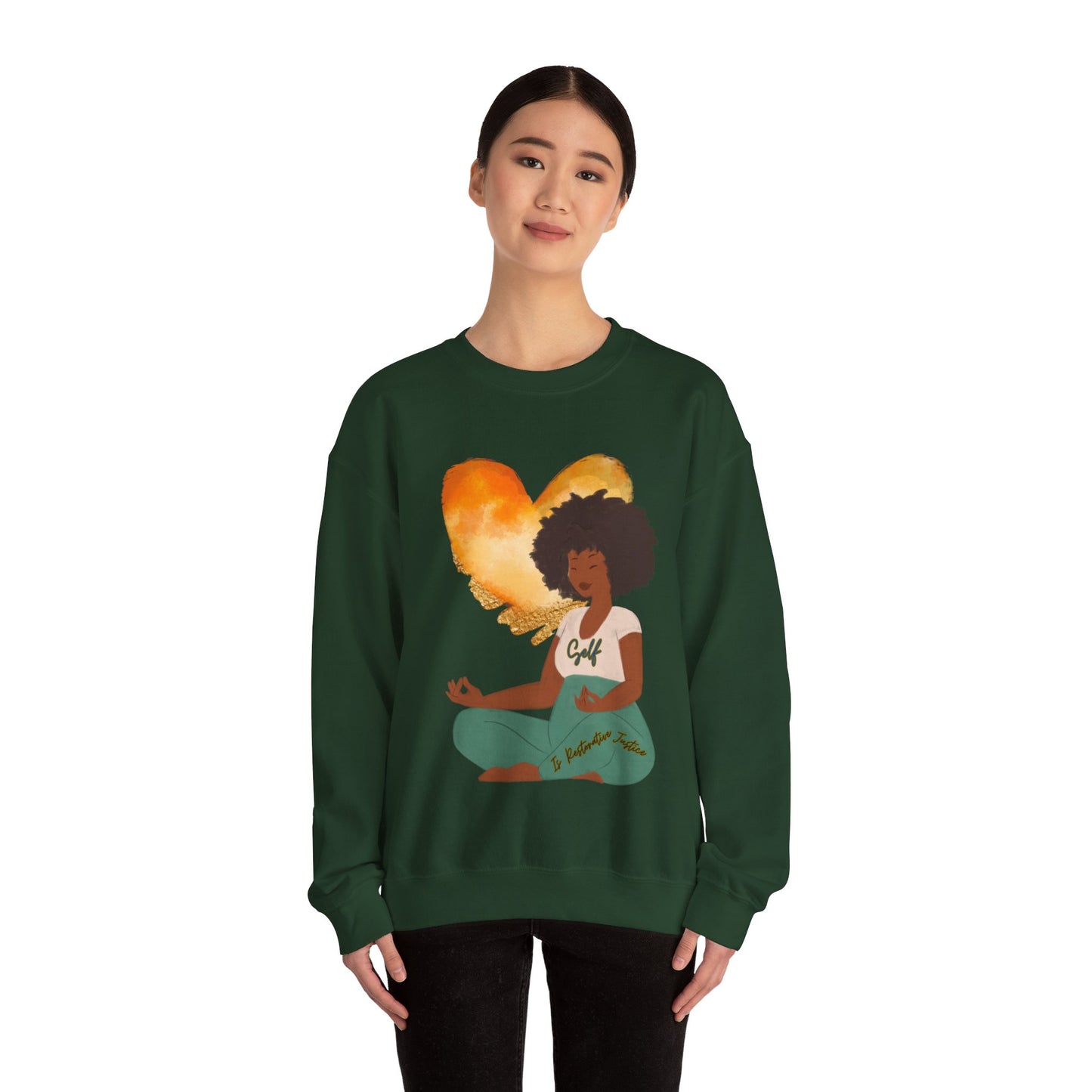 Self Love is Restorative Justice Unisex Heavy Blend™ Crewneck Sweatshirt