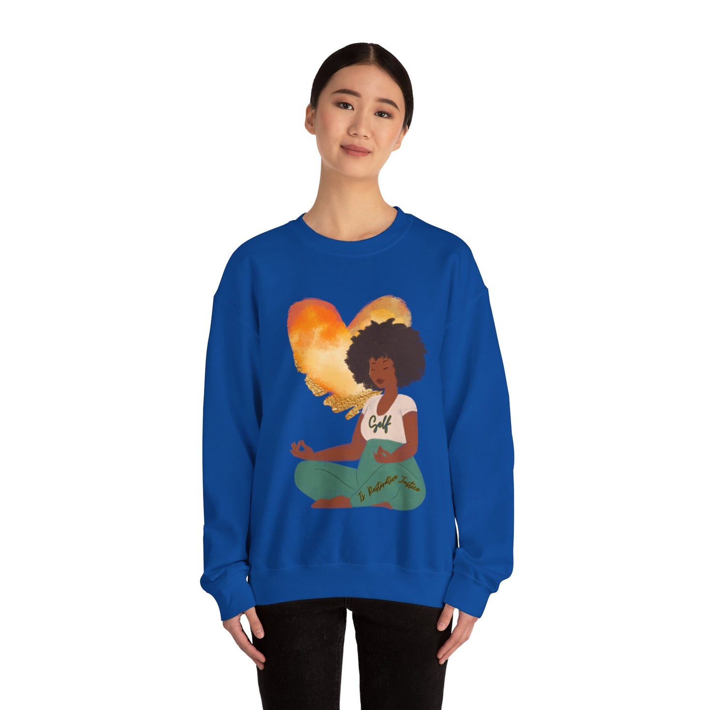 Self Love is Restorative Justice Unisex Heavy Blend™ Crewneck Sweatshirt
