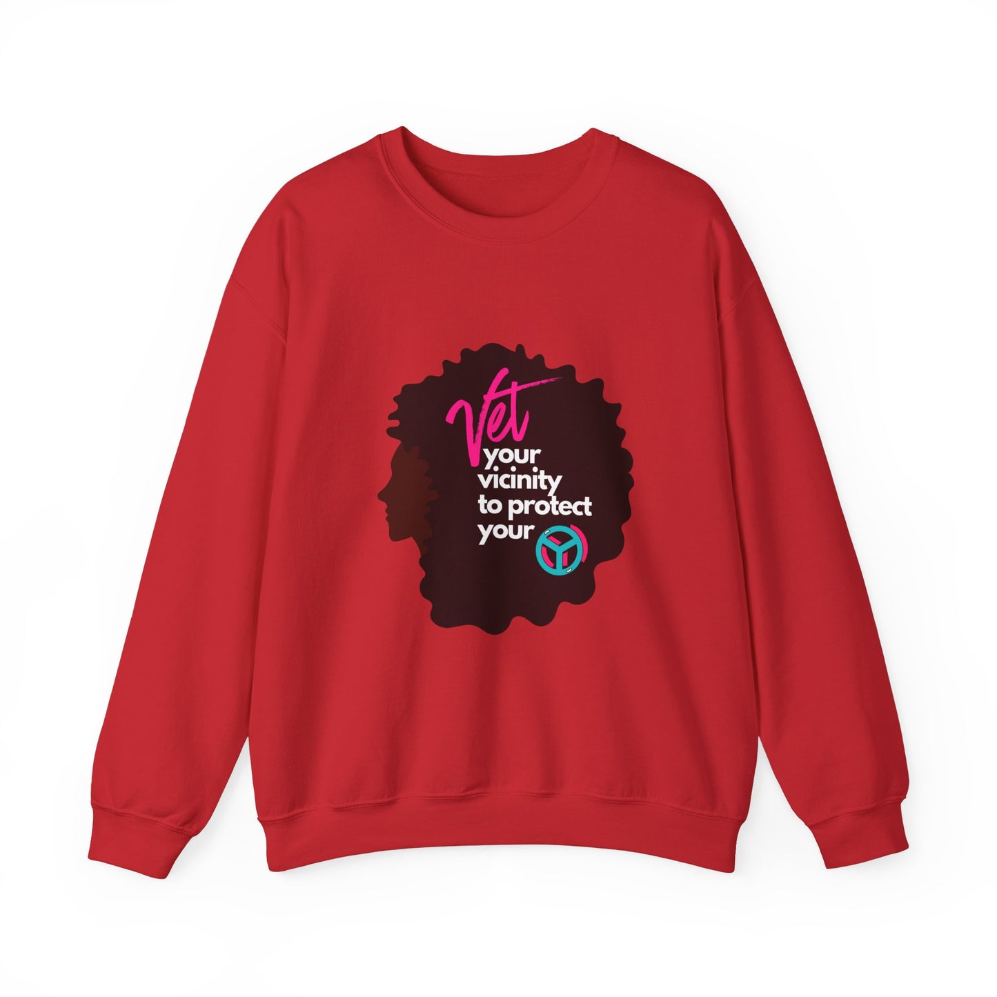 Vet Your Vicinity to Protect Your Peace Unisex Heavy Blend™ Crewneck Sweatshirt