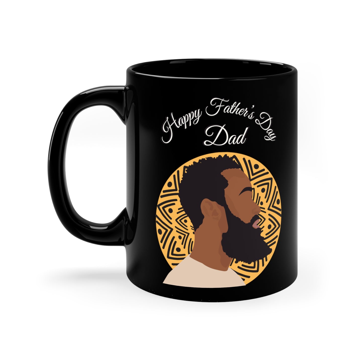 Dad Father's Day Black Coffee Mug, 11oz